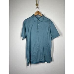 Peter Millar Mens Short Sleeve Polo Shirt Large Cotton Golf